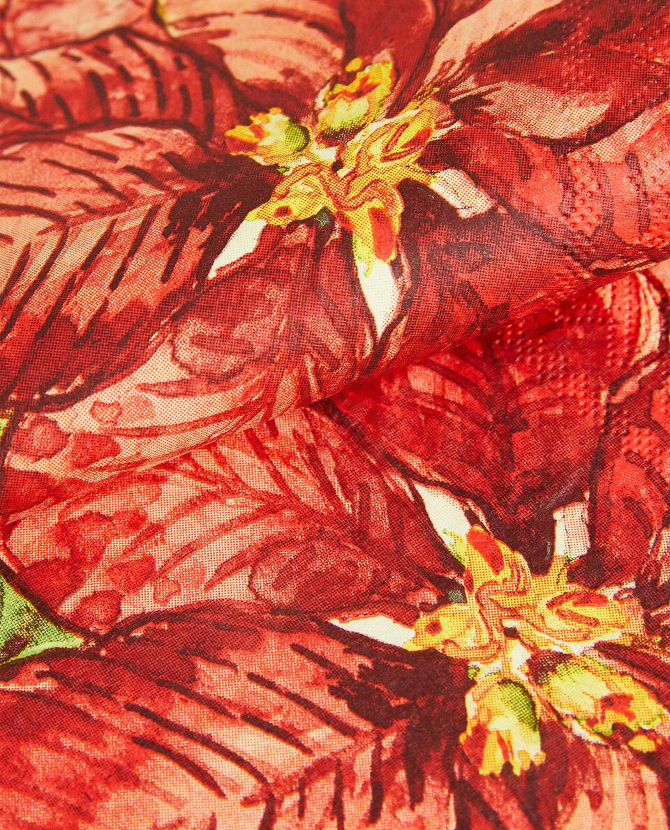 PACK OF CHRISTMAS POINSETTIA PAPER NAPKINS (PACK OF 20)