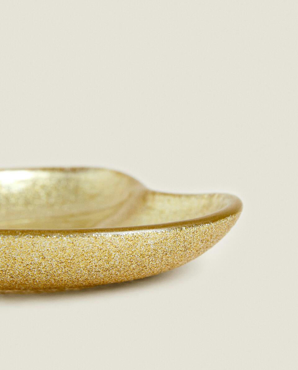 CHRISTMAS HEART GLASS BOWL