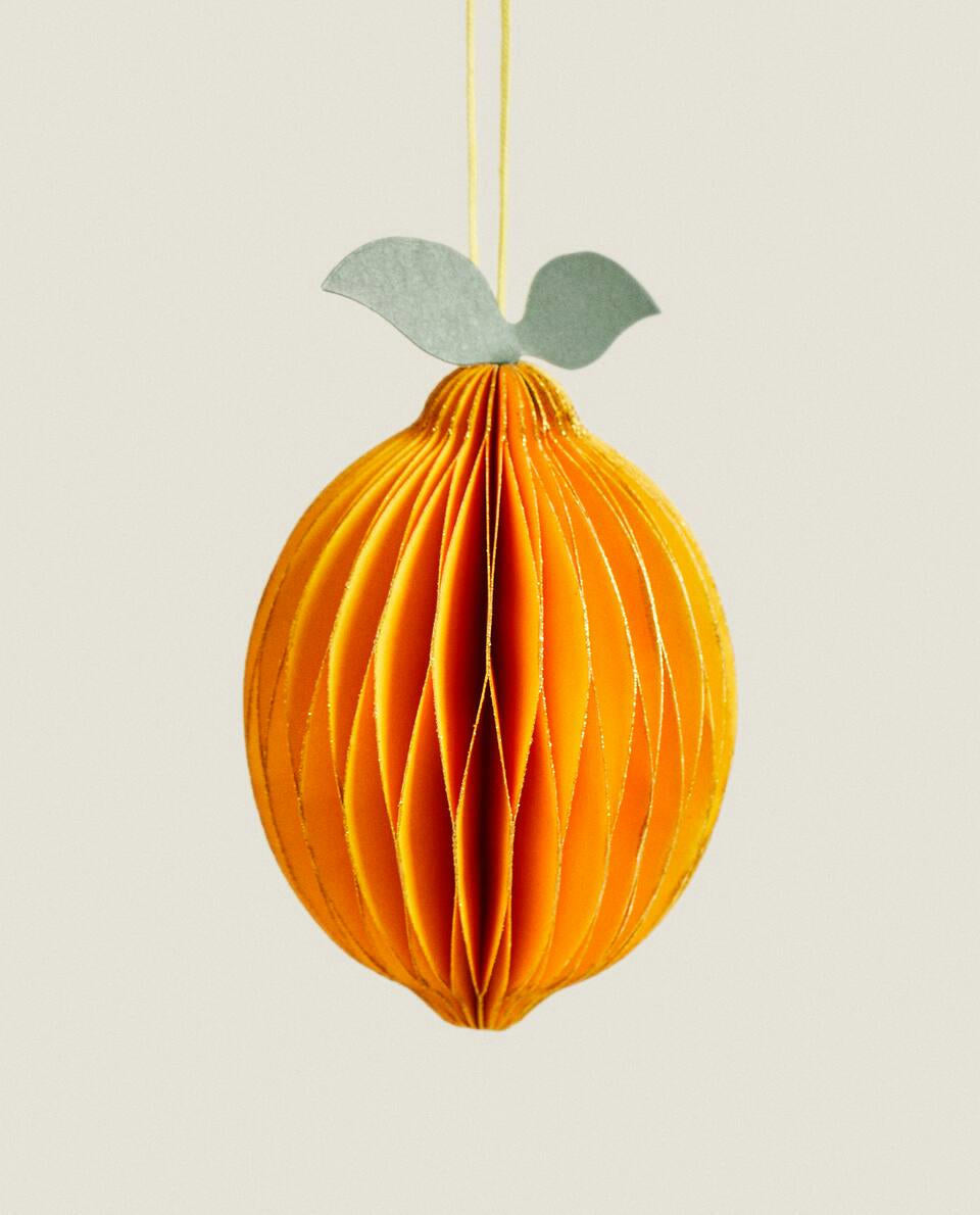 PACK OF FRUIT CHRISTMAS PAPER DECORATIONS (PACK OF 4)